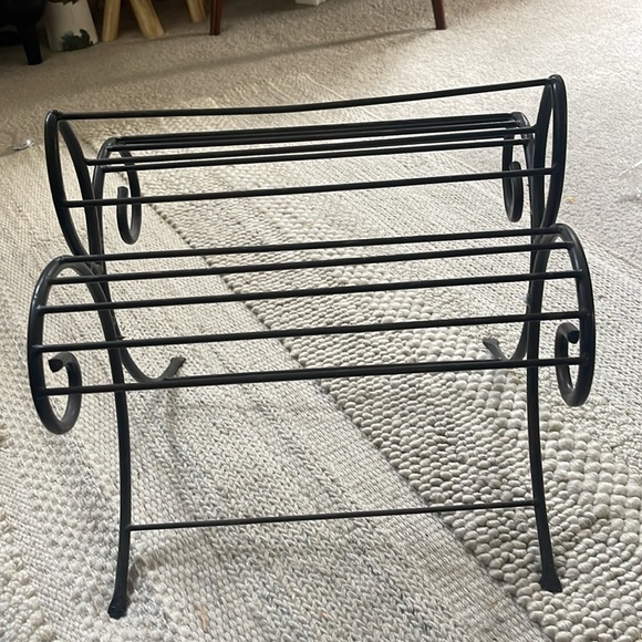Wrought Iron Magazine Rack - Picture 3 of 8